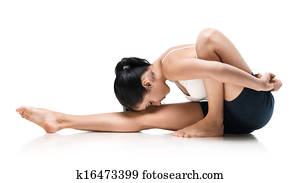  woman in marachiasana yoga position