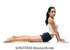  woman in yoga position