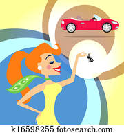 woman with car keys