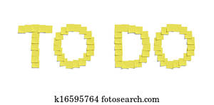 Yellow notes illustrating TO DO Yellow notes illustrating TO DO