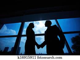 zaken partners, handshaking