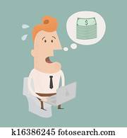 zakenmens, dringend, eps10, vector