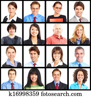 άνθρωποι, πορτραίτο, collage.