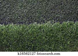 דשא, תחום של כדורגל, עם, gravel.