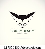 וקטור, דמות, של, an, ראש של שועל