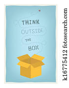 חשוב, בחוץ, הקופסה, מושג