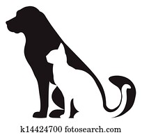 כלב, ו, חתול, צלליות, תרכובת