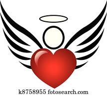 מלאך, ו, לב, לוגו