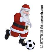 סנטה, לשחק כדורגל