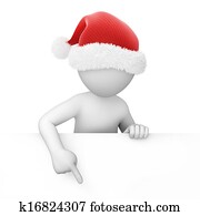 סנטה, נקודות, אצבע, למטה