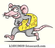 עכבר, גבינה