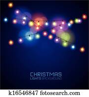 צבעוני, מבריק, אורות של חג ההמולד