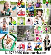 孩子, 是, 有关, 在中, 运动