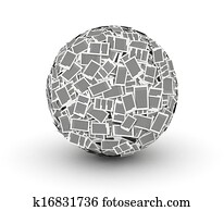 巨大, ペーパーボール, から, ペーパー, ３ｄ, isometry