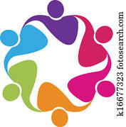 配合, 在, a, 擁抱, 標識語, 矢量