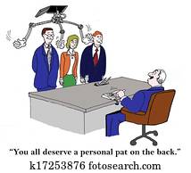 A personal pat on the back from boss A personal pat on the back from boss
