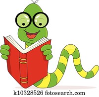 a, שמח, תולעת, לקרוא ספר