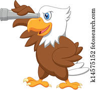 adler, karikatur, aufpassen adler, karikatur, aufpassen