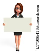 affärsverksamhet kvinna, med, underteckna