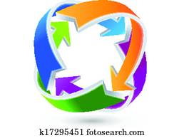 Arrows connections business logo