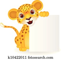 baby, leopard, mit, unbelegtes zeichen baby, leopard, mit, unbelegtes zeichen