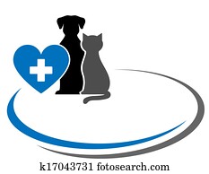 background with pets and heart background with pets and heart