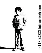 Black child silhouette Black child silhouette