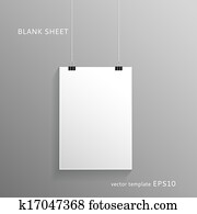 Blank paper sheet