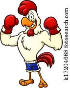 boxe, galinha