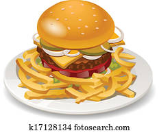 burger with fries burger with fries