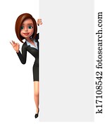 Business Woman with sign Business Woman with sign