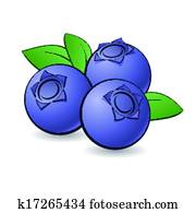 Clipart of funny blueberry fruits cartoon illustration k14401234 ...