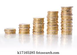 chart of euro currency - concept