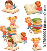 Children in the library Children in the library