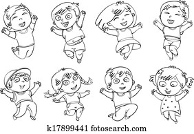 Children jump for joy Children jump for joy