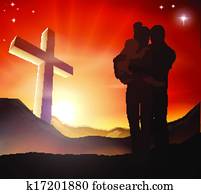 Christian Cross Family Group
