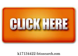 Click Here 3D Orange Button on White Background Click Here 3D Orange Button on White Background
