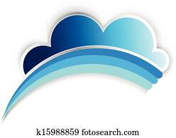 Cloud Rainbow Logo Vector