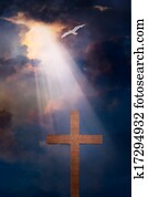 Cross and dramatic sky