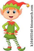 Cute and happy looking christmas el Cute and happy looking christmas el