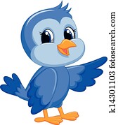 Cute blue bird cartoon Cute blue bird cartoon