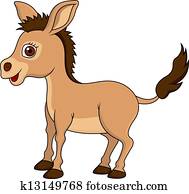 cute, burro, caricatura cute, burro, caricatura