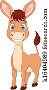 cute, burro, caricatura cute, burro, caricatura