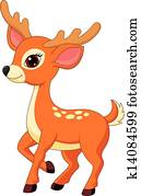 Cute deer cartoon Cute deer cartoon