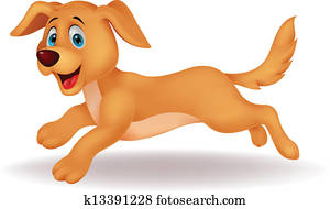 Running dog Clipart | k13280445 | Fotosearch