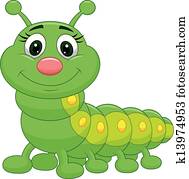 Cute green caterpillar cartoon Cute green caterpillar cartoon