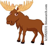 Cute moose cartoon Cute moose cartoon