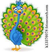 Cute peacock cartoon Cute peacock cartoon