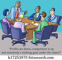 de baas, is, gemaakt, over, winsten, en, tandvlees