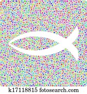 dekorativ, symbol, von, christentum